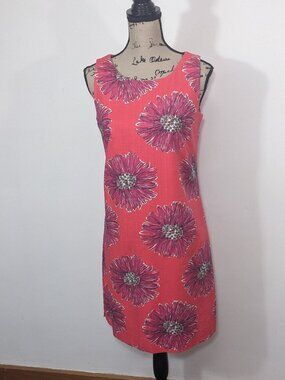 Lilly Pulitzer Stephanie Island Coral Boom Boom Sleeveless Floral Pink Dress 4